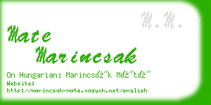 mate marincsak business card